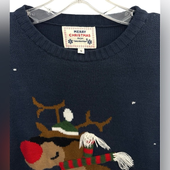 Daisy’s Boutique Men’s Christmas Sweater Reindeer,Snowman, Skiing Size Small - Picture 5 of 5